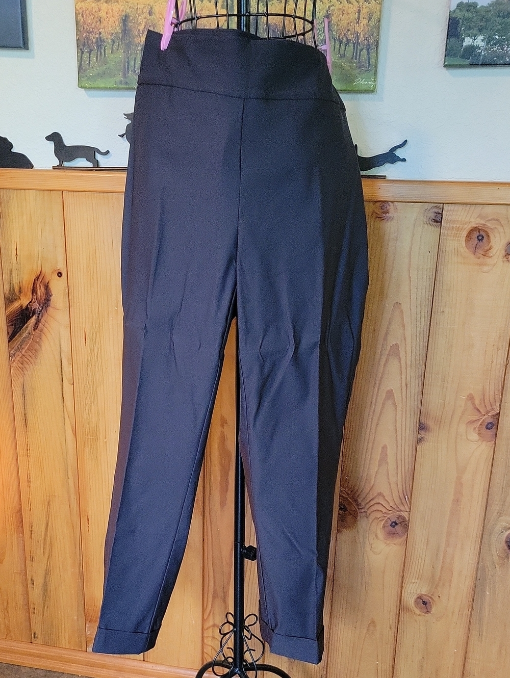 Tribal Women Black Ankle-Length Tailored Cropped Pants